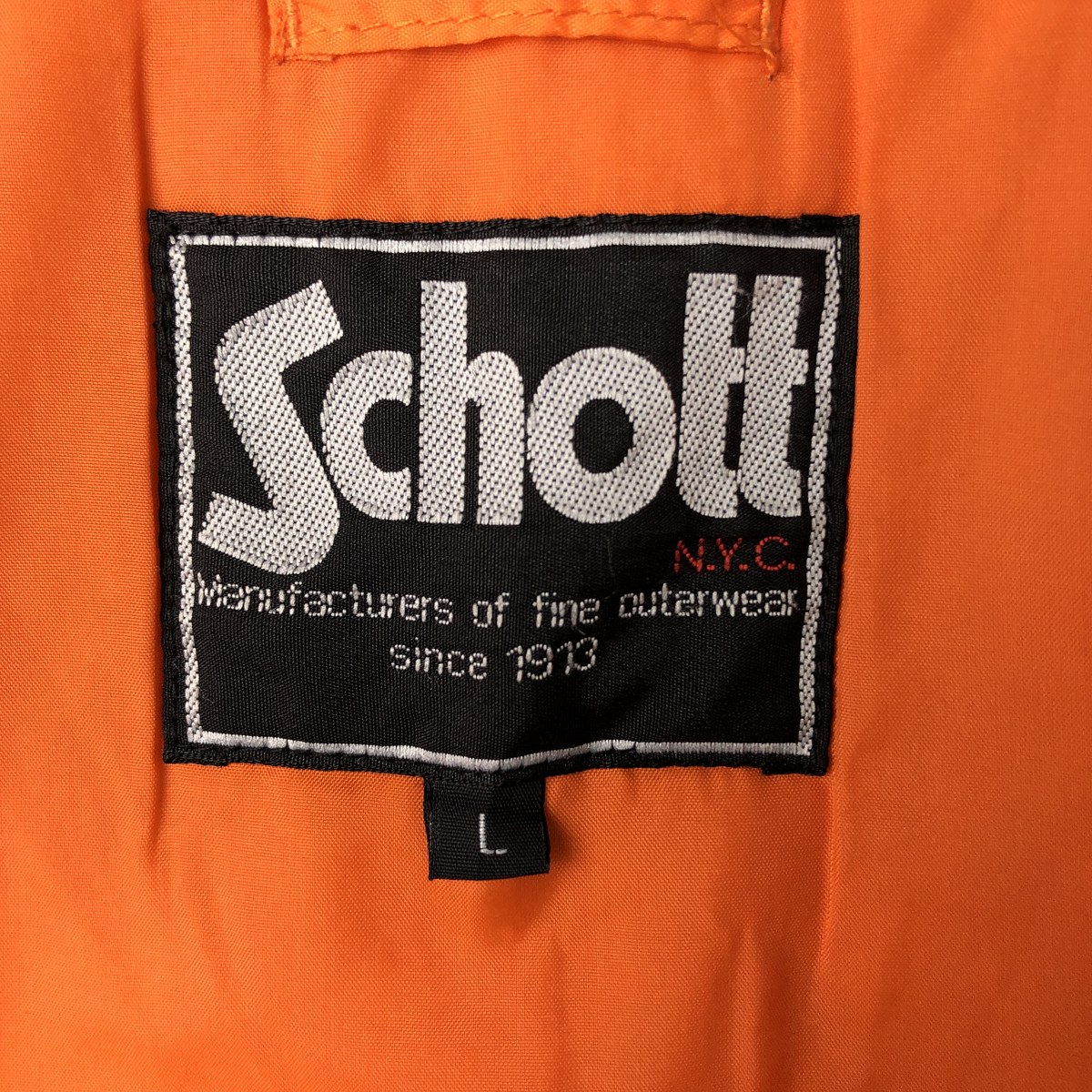 古着 90年代 民間品 ショット SCHOTT MA-1タイプ 中綿入り ミリタリー