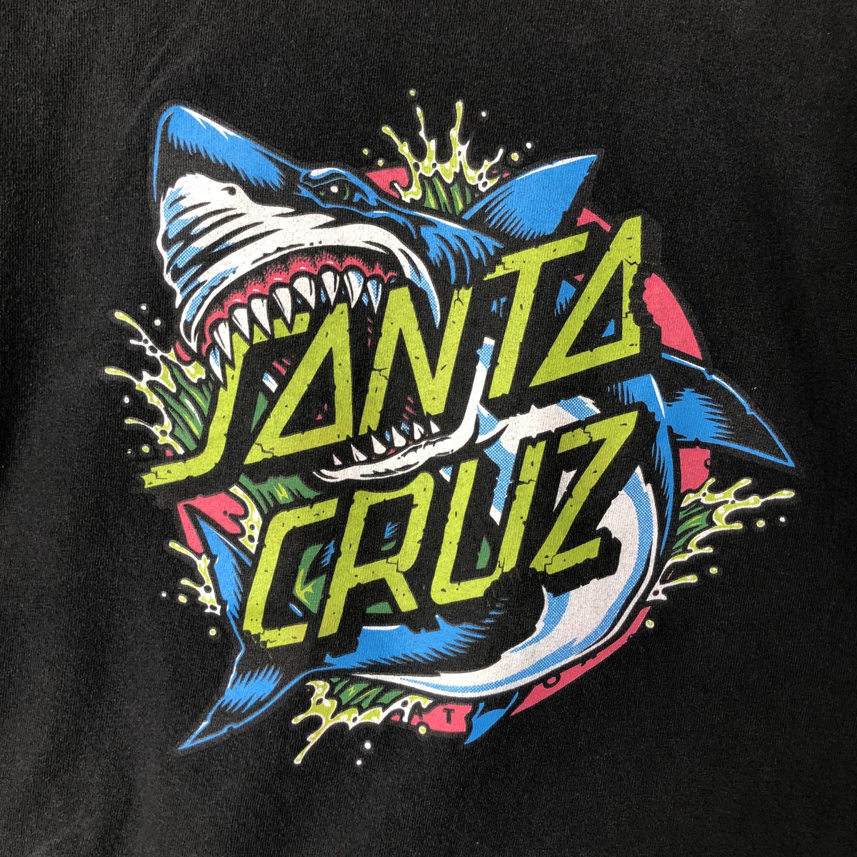 古着 90年代～ NHS SANTA CRUZ サンタクルーズ サメ柄 サーフ スケート