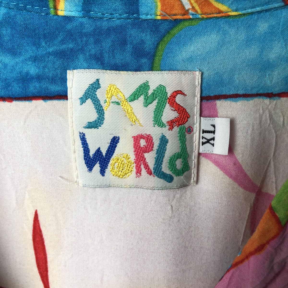 古着 80～90年代 ジャムズワールド JAMS WORLD 総柄 半袖 オープン
