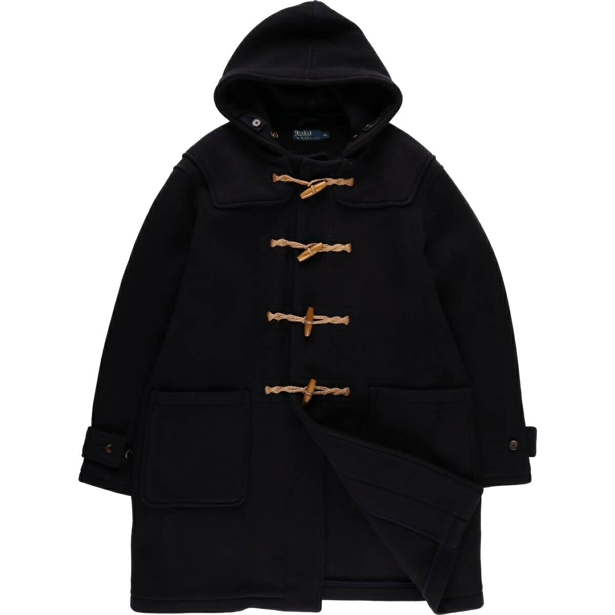 ラルフローレン 90s ビンテージ ロングダッフルコート ブラック LL