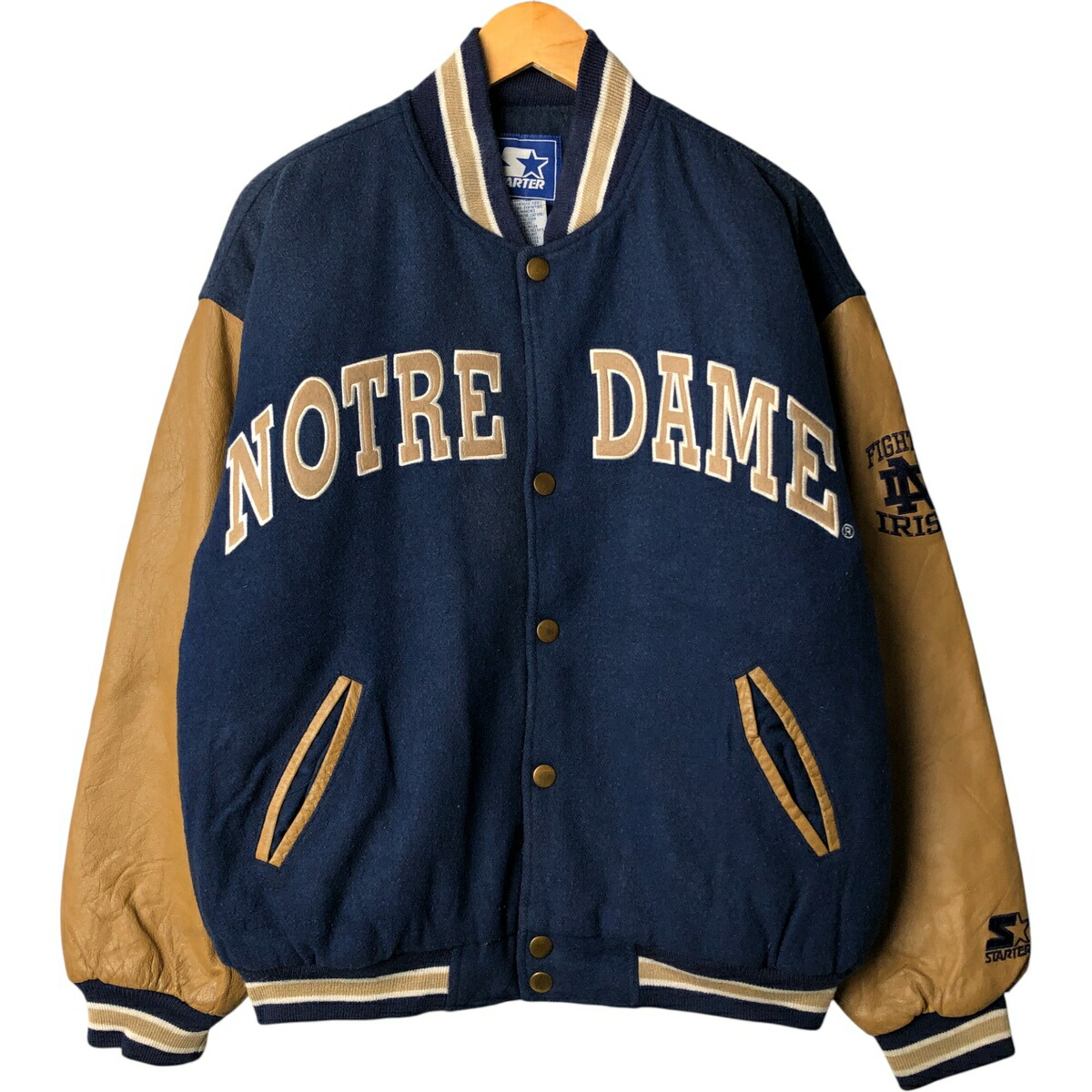 古着 90年代 スターター Starter NOTRE DAME ノートルダム大学 中綿