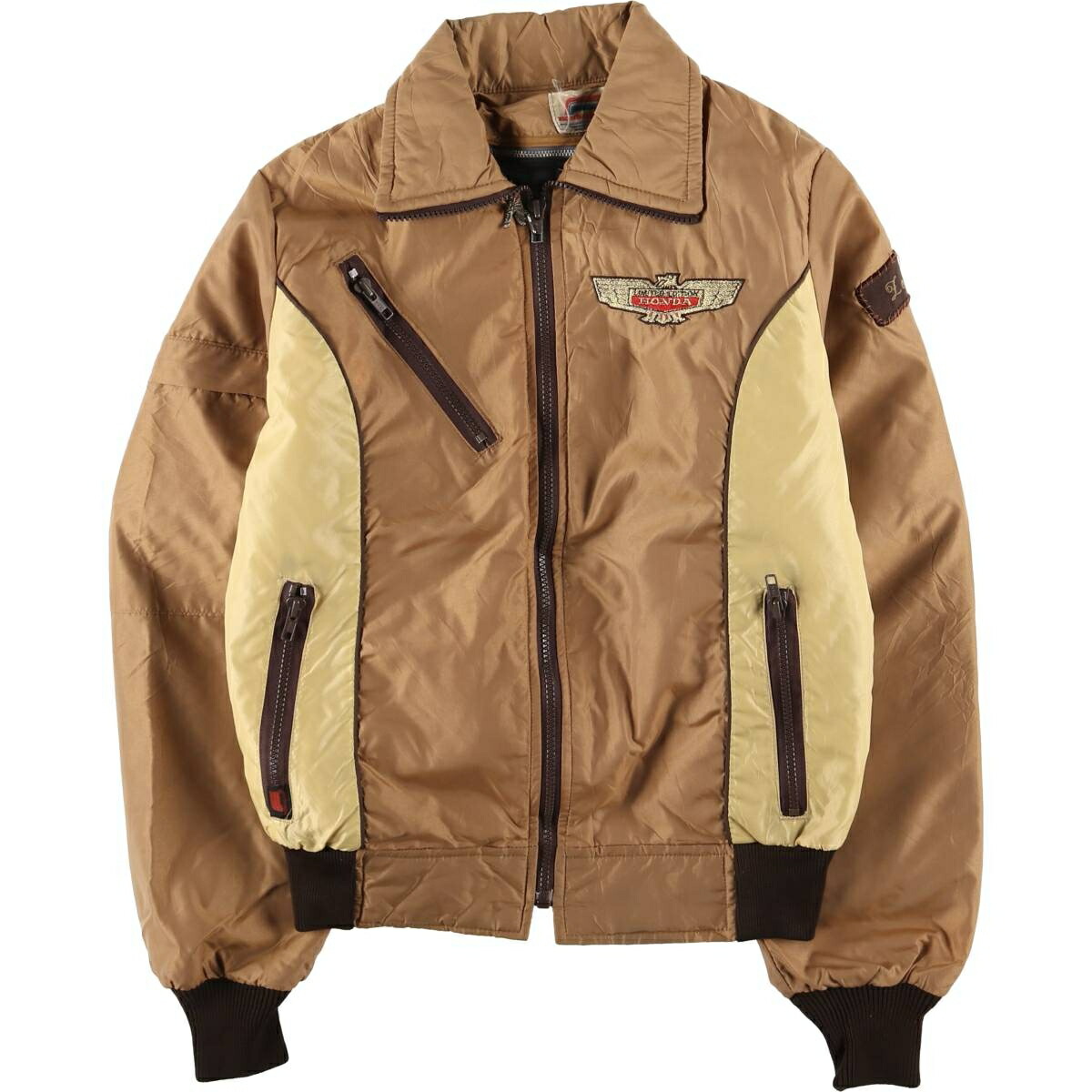 古着 70年代 ホンダ HONDA 中綿入り ナイロンレーシングジャケット USA