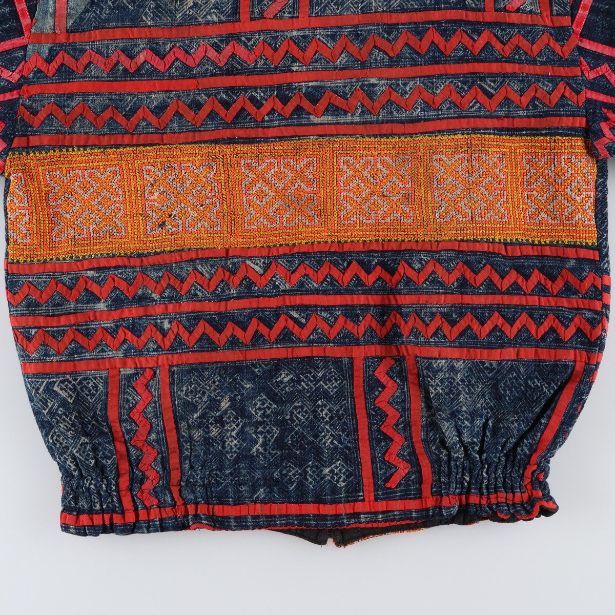 古着 民族柄 エスニック柄 モン族 リバーシブル ジップアップ