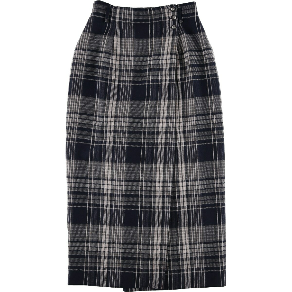 古着 ラルフローレン Ralph Lauren LAUREN ローレン チェック柄 ウール