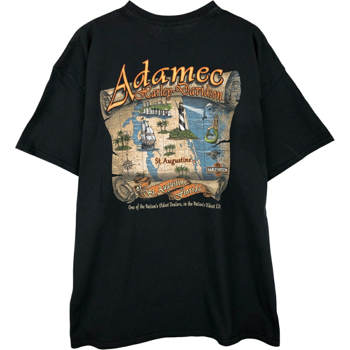 古着 ハーレーダビッドソン Harley-Davidson ドクロ柄 スカル柄