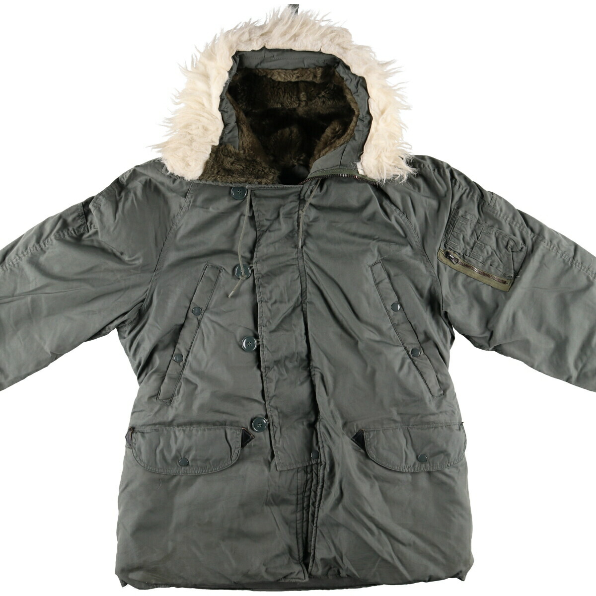 古着 80年代 米軍実品 N-3B ミリタリー フライトジャケット USA製