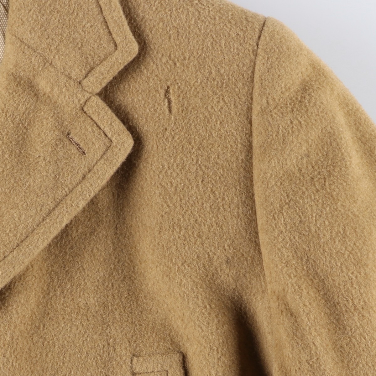 古着 プラダ PRADA キャメルヘア チェスターコート イタリア製 メンズM