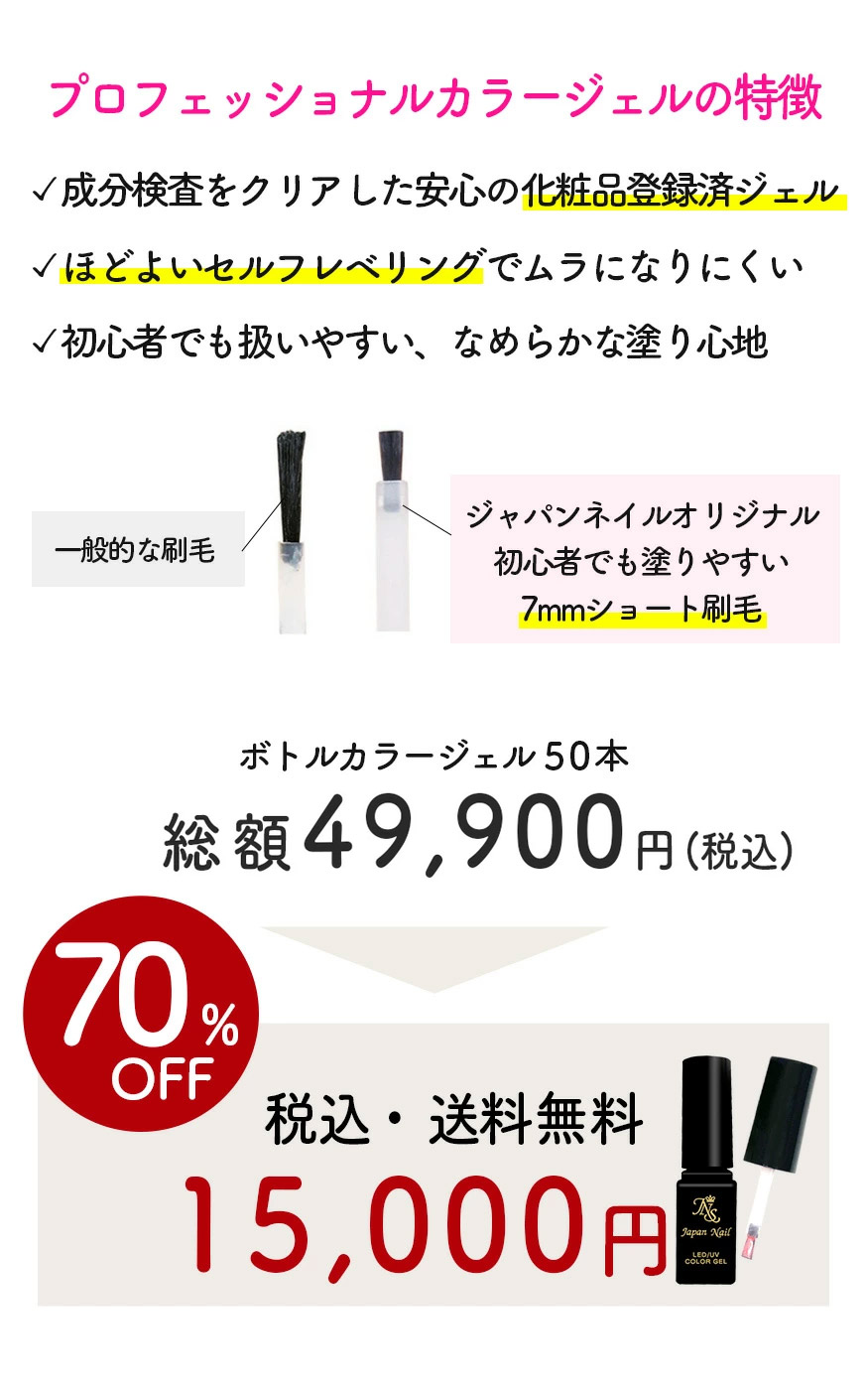 楽天市場】【数量限定 2026福袋】ボトルカラージェル50色セット