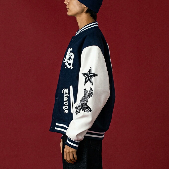 楽天市場】【 XLARGE エクストララージ 】 VARSITY JACKET バー