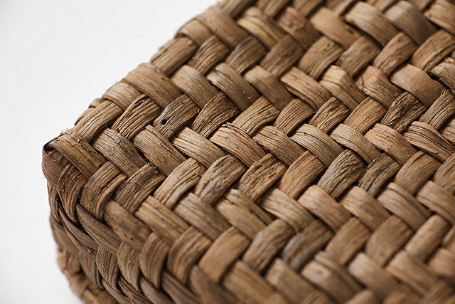 やまぶどう弁当箱(国産材/網代編み)(約)幅20×マチ14×高さ7cm(約)250g