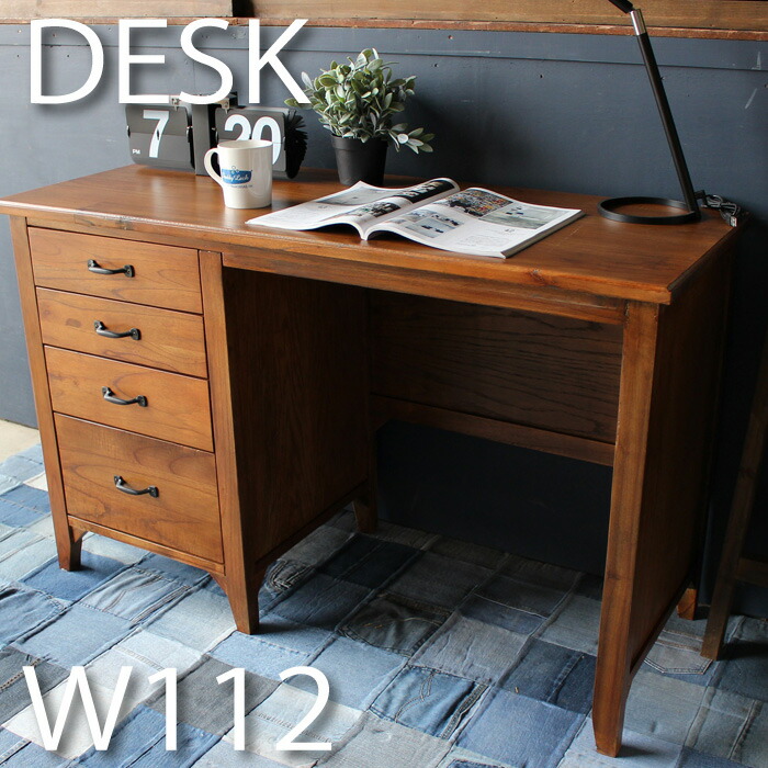 英国アンティーク古木デスク/作業台/勉強机/木製テーブル/オフィス(89