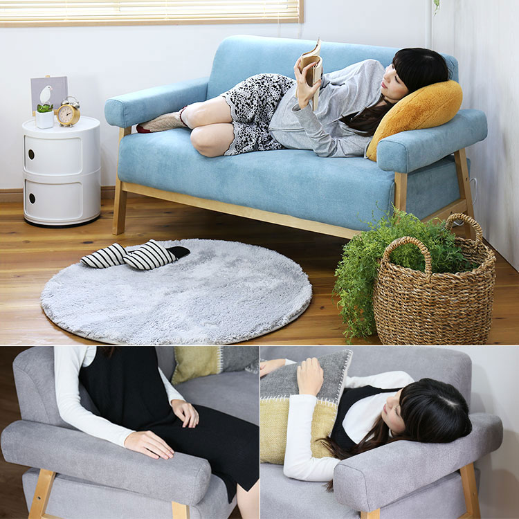 楽天市場】ソファ 2人掛け ココン【ソファー かわいい ファブリック 肘