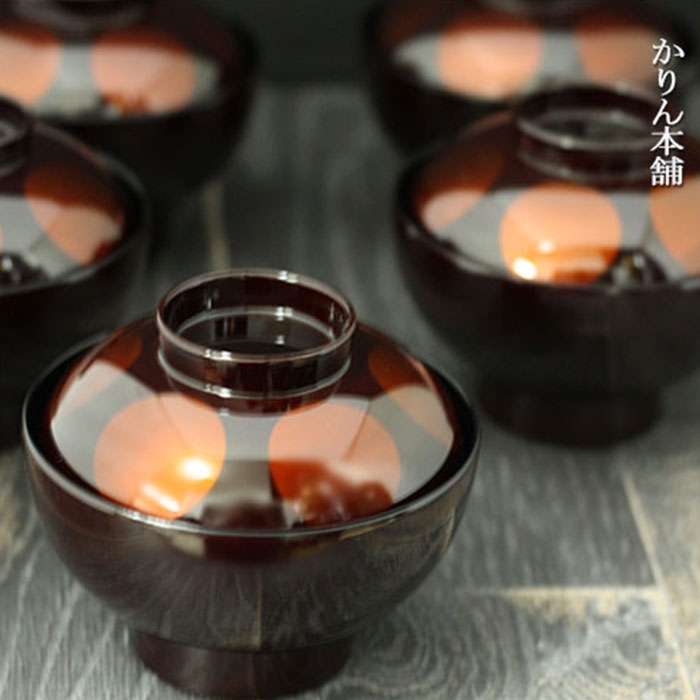 楽天市場】お椀 フタ付き椀 市松白檀 吸物椀 5客セット 越前漆器 日本