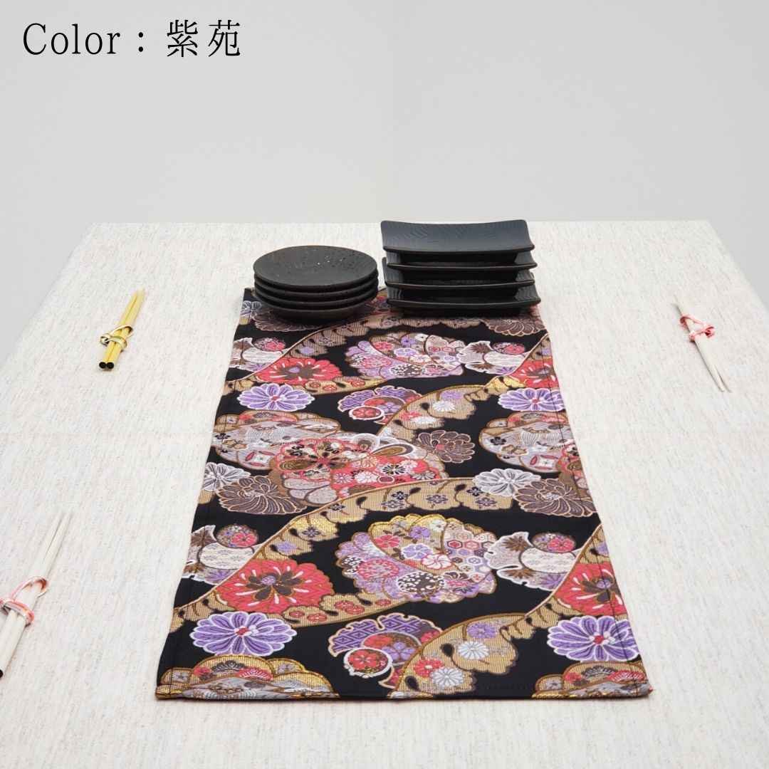 楽天市場】【送料無料】テーブルランナー 和 金襴 75×30cm 日本製 桐生