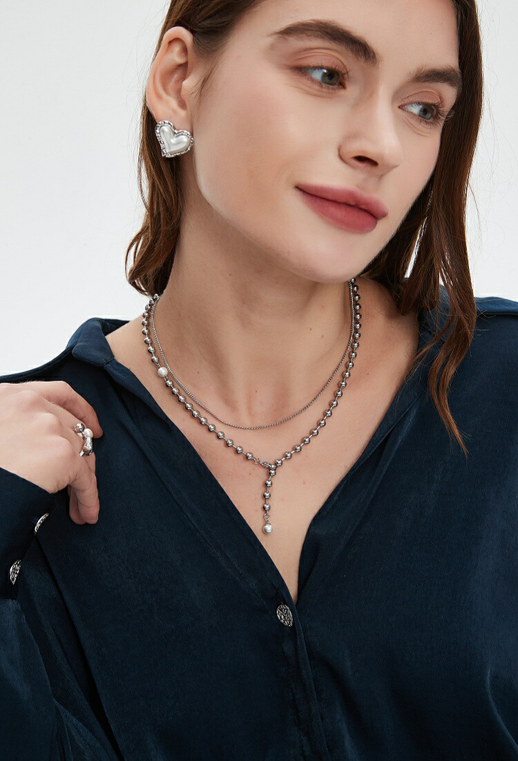 楽天市場】【楽天1位受賞】 ネックレス 2WAY仕様 ボール パール