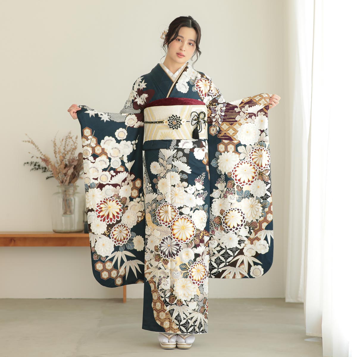 楽天市場】成人式早割クーポン10％オフ【振袖 レンタル】RS2081 正絹