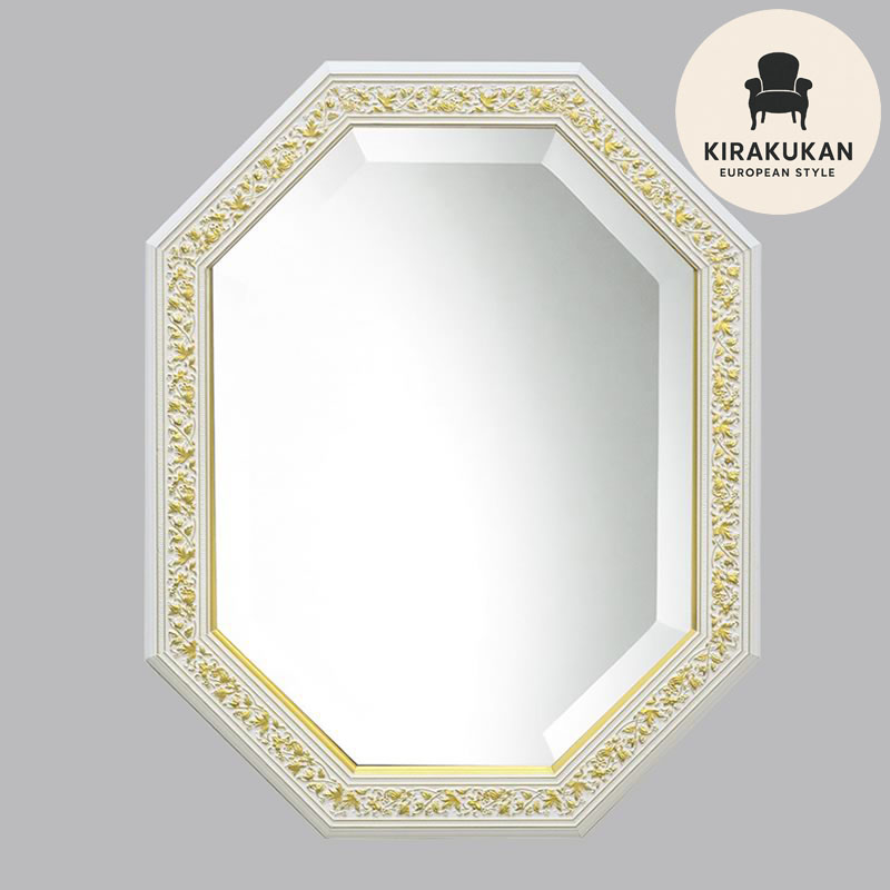 楽天市場】鏡 壁掛け イタリア製 八角ミラー Mirror ホワイト