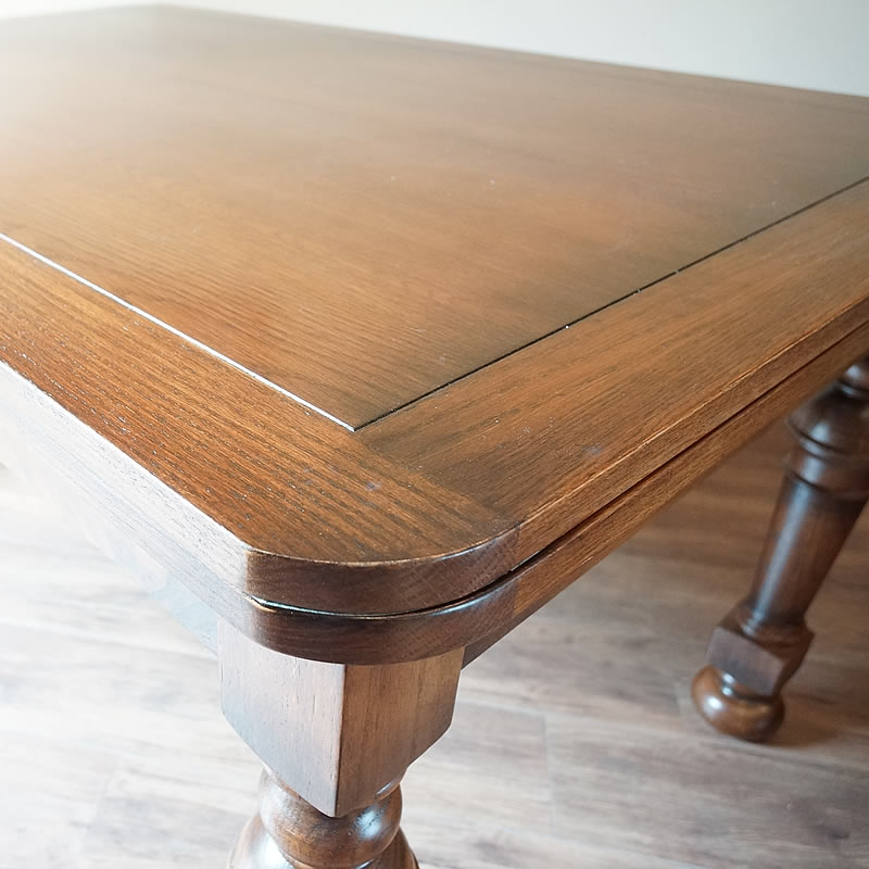 楽天市場】アンティーク家具調 ダイニングテーブル 伸縮 140-200 伸長