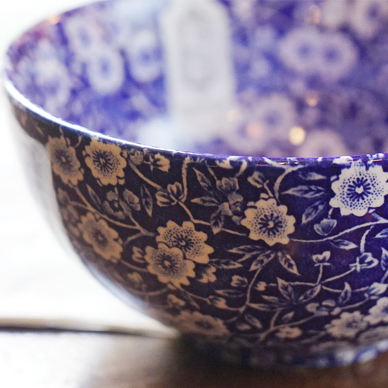 楽天市場】Calico ブルーキャリコ バーレイ社 サラダボウル S イギリス