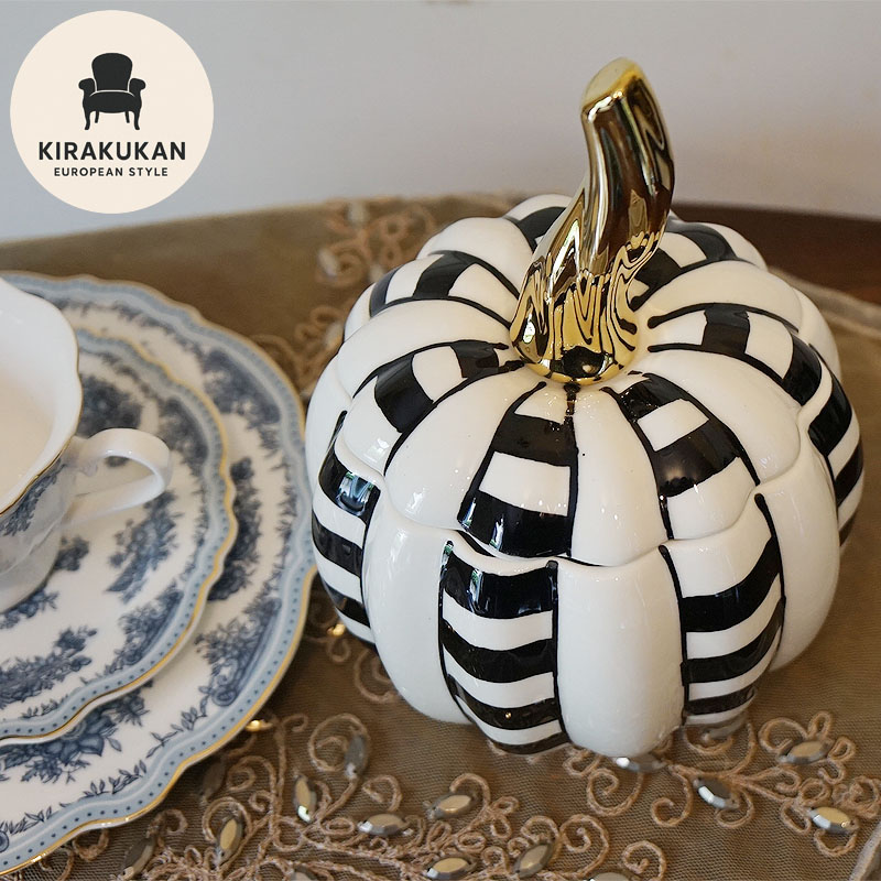 楽天市場】陶器 小物入れ かぼちゃ ポップ フタ付き 置物 おしゃれ