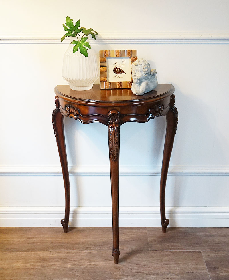 楽天市場】コンソールテーブル アンティーク 幅50 半円 Sサイズ