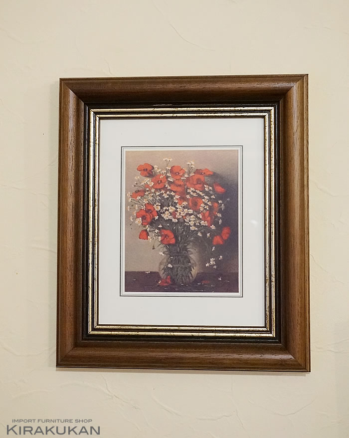楽天市場】絵画 インテリア 額入り イタリア製 ポピー 花額 絵