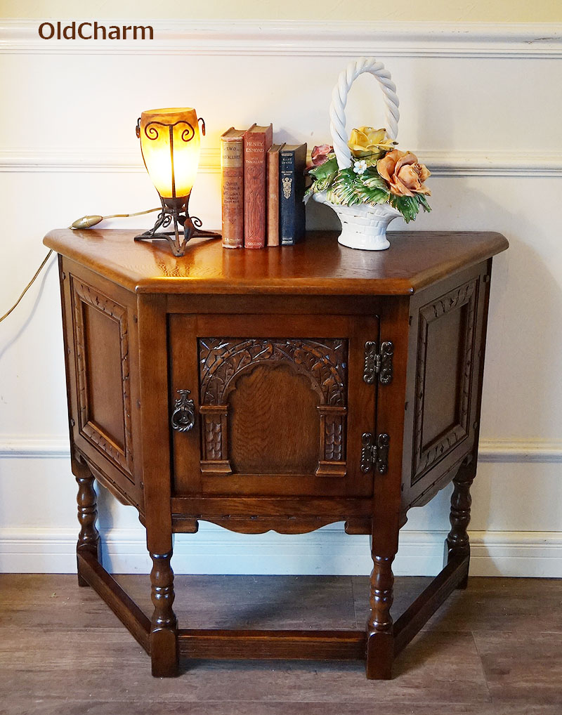 イギリス アンティーク 家具 オールドチャーム ローボード テレビ台