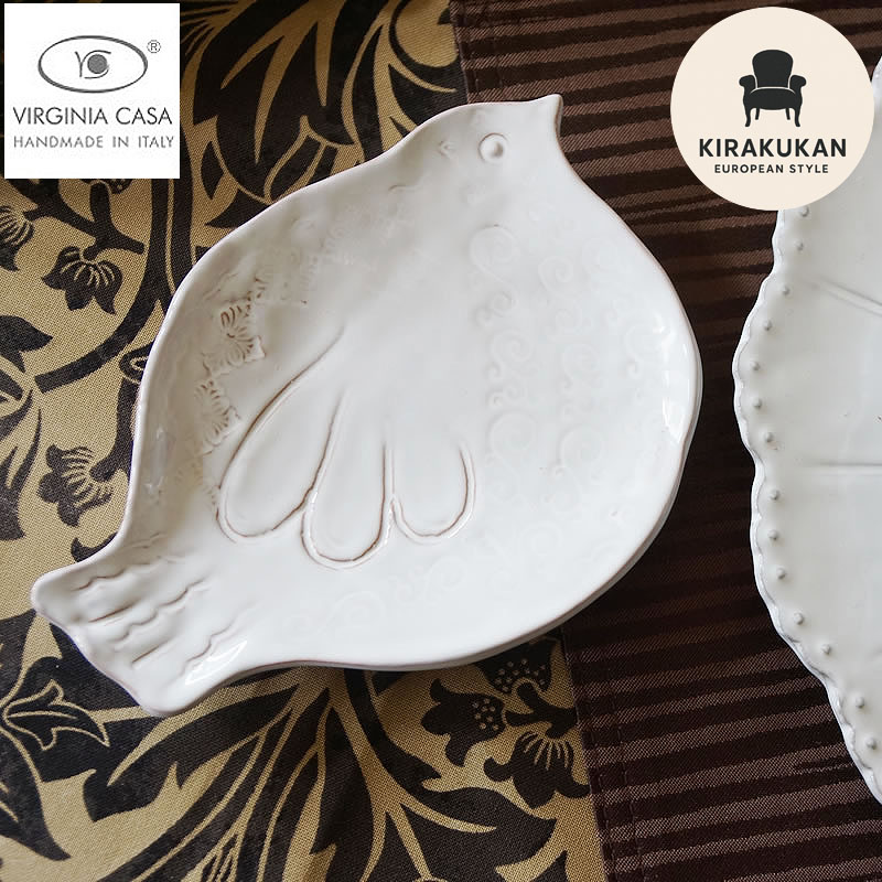 楽天市場】ヴィルジニアカーサ Natale バードプレート 18cm ホワイト