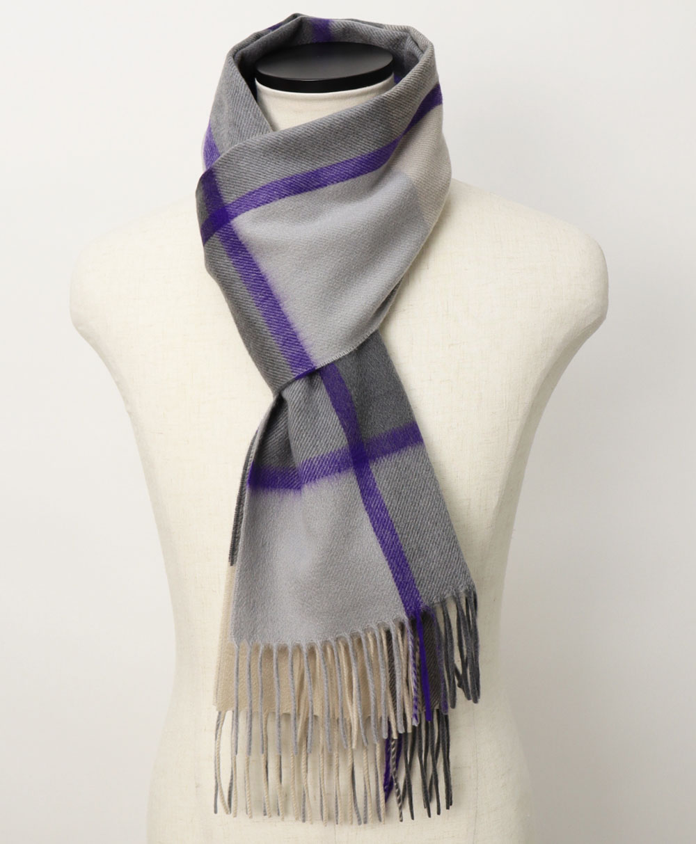 ジョシュア エリス / Joshua Ellis / チェック柄 マフラー / カシミヤ