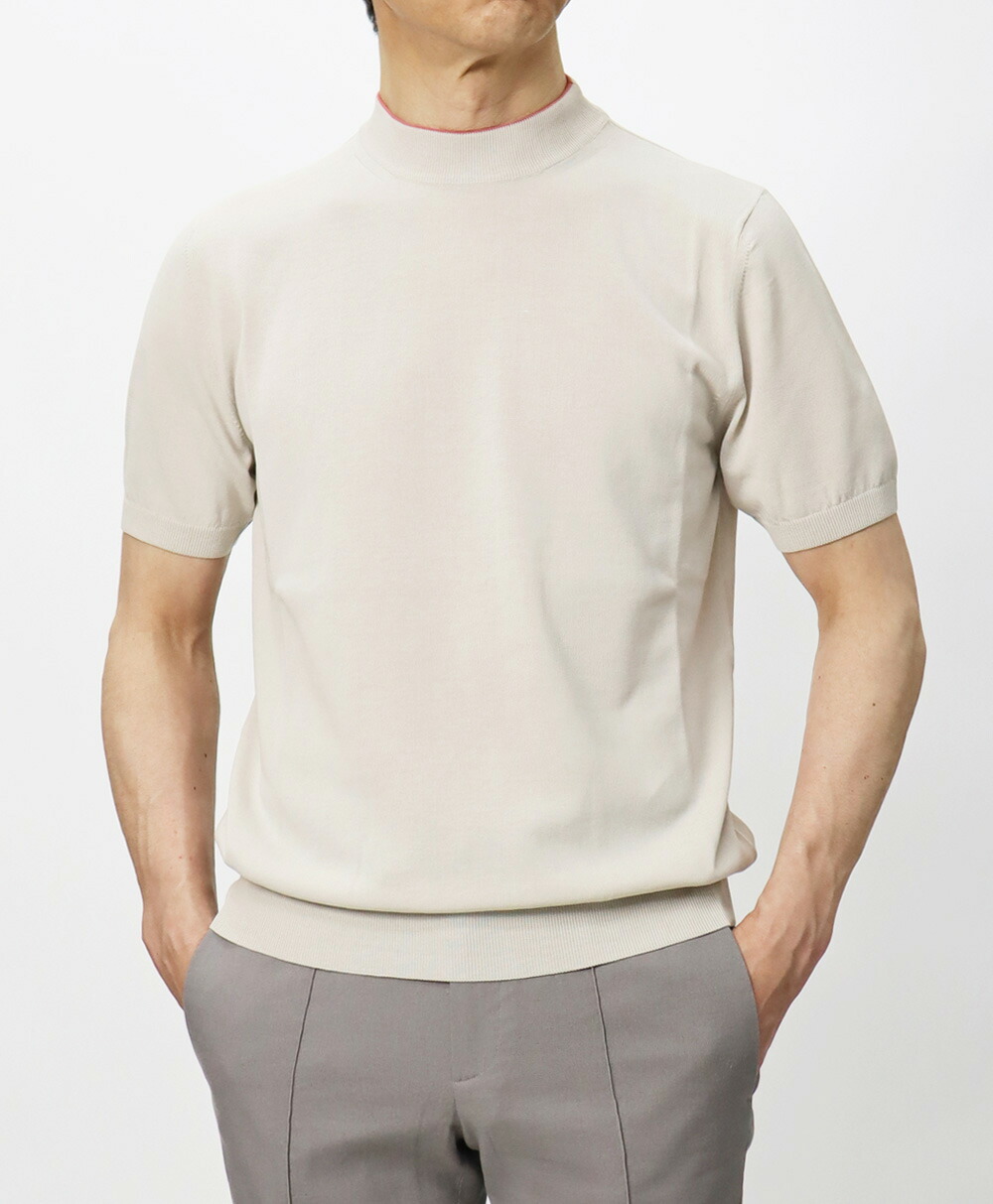 クルチアーニ / Cruciani / コットン / ハイゲージ / モックネック