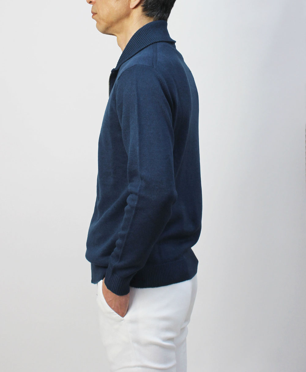 クルチアーニ / Cruciani / リネンコットン 編み地切り替え / ショール