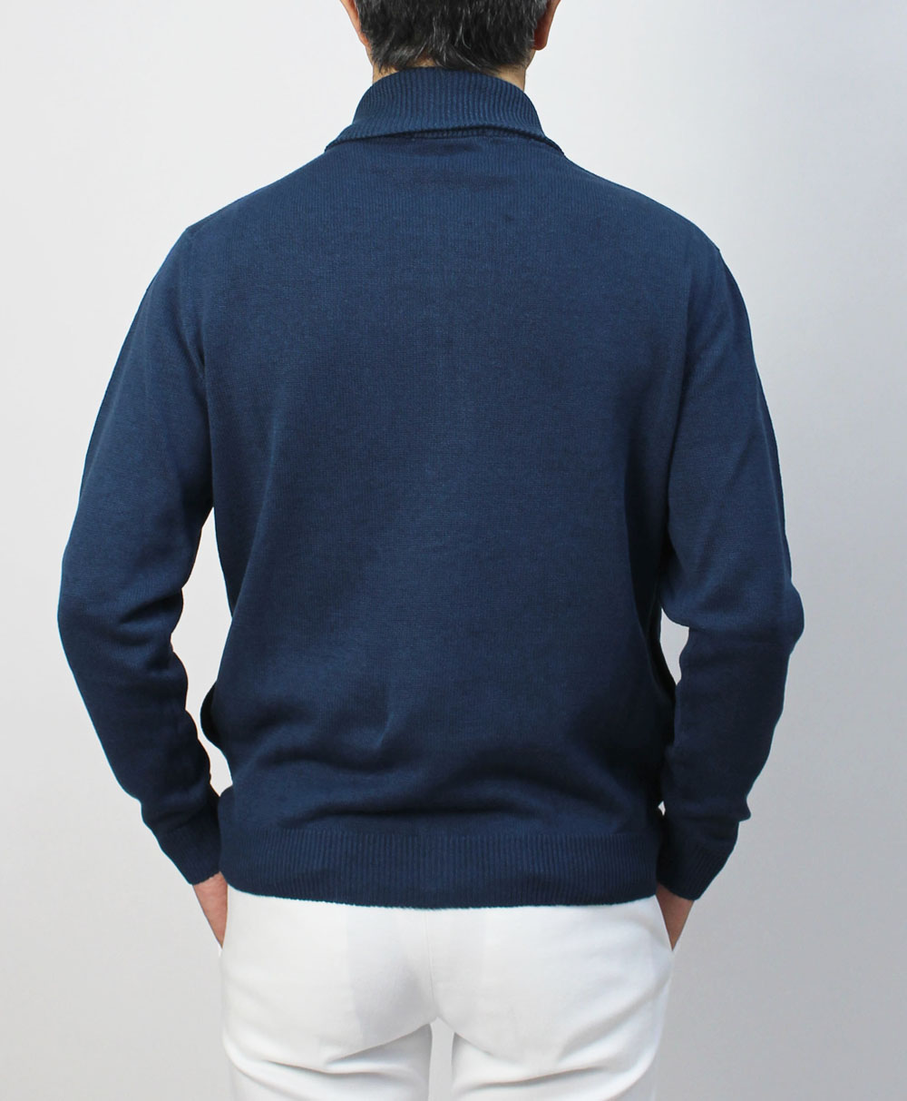 クルチアーニ / Cruciani / リネンコットン 編み地切り替え / ショール