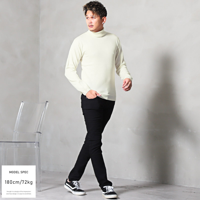 楽天市場】ニット メンズ セーター タートルネック カシミヤタッチ