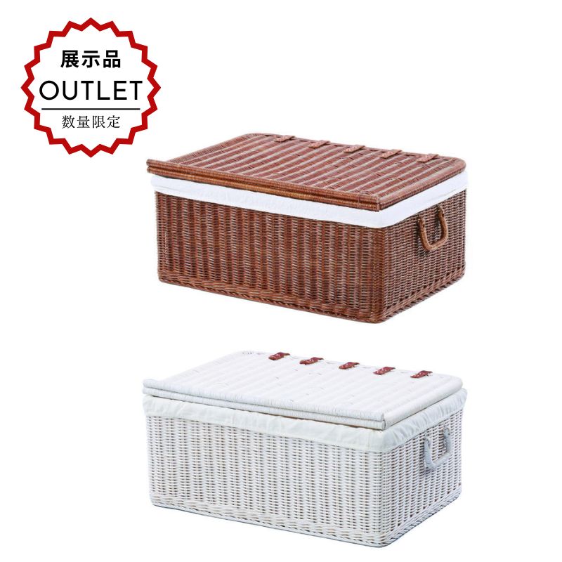 美品 高級 籐バスケット布カバー付きLサイズ】 楽天市場】【展示品処分