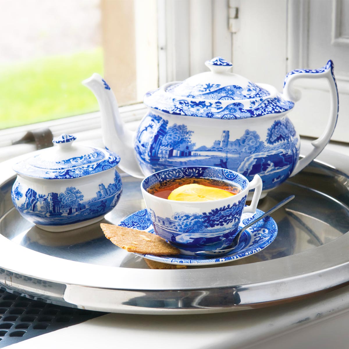 楽天市場】スポード ブルーイタリアン ティーセット SPODE イギリス