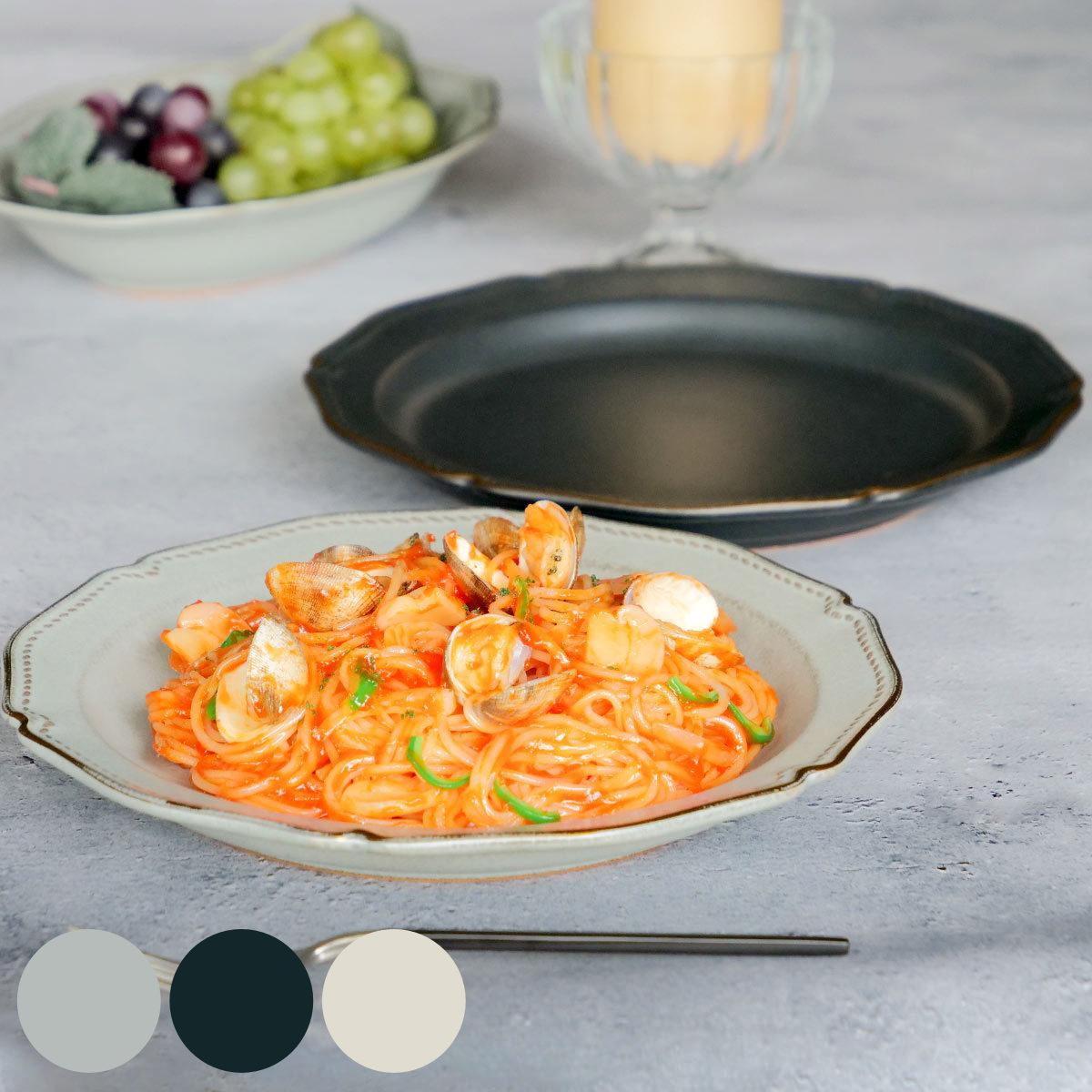 楽天市場】プレート 24cm L ステッチ 陶器 美濃焼 （ 食洗機対応 大皿