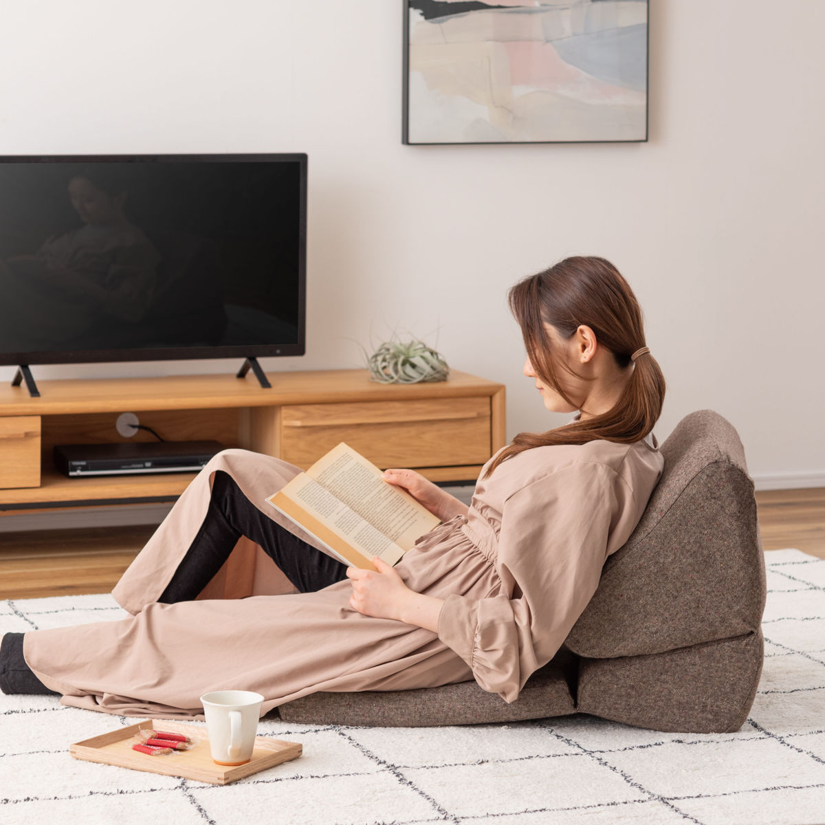 楽天市場】TV枕 テレビ枕 幅46cm 折り畳み 座椅子 座いす ファブリック