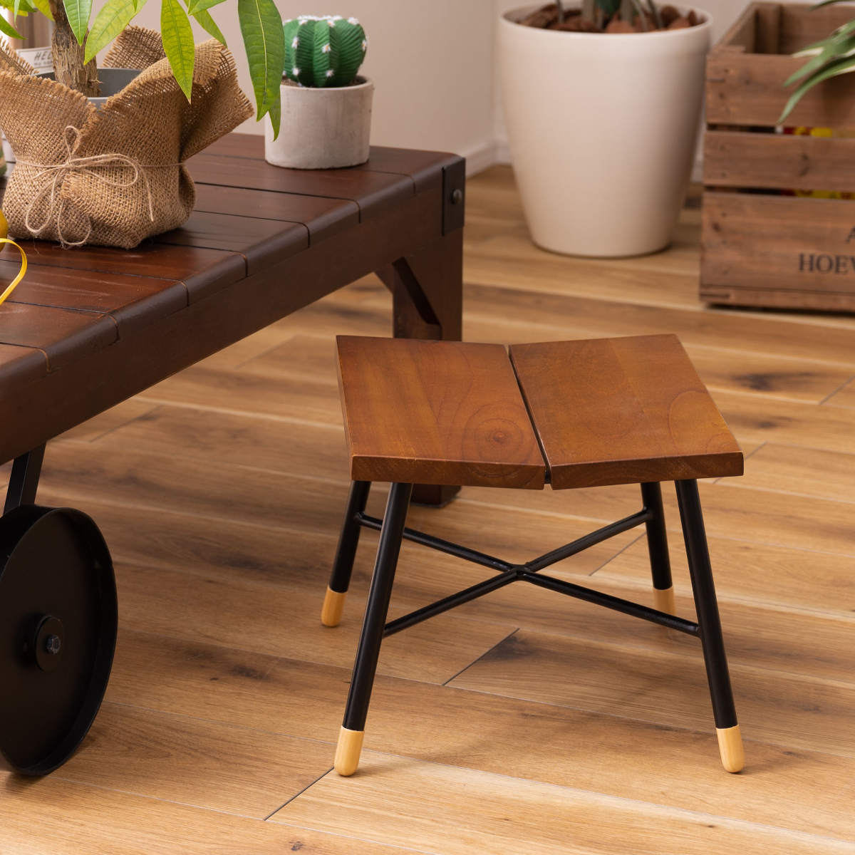 楽天市場】スツール 座面高25cm 木製 北欧 2脚セット （ 椅子 いす