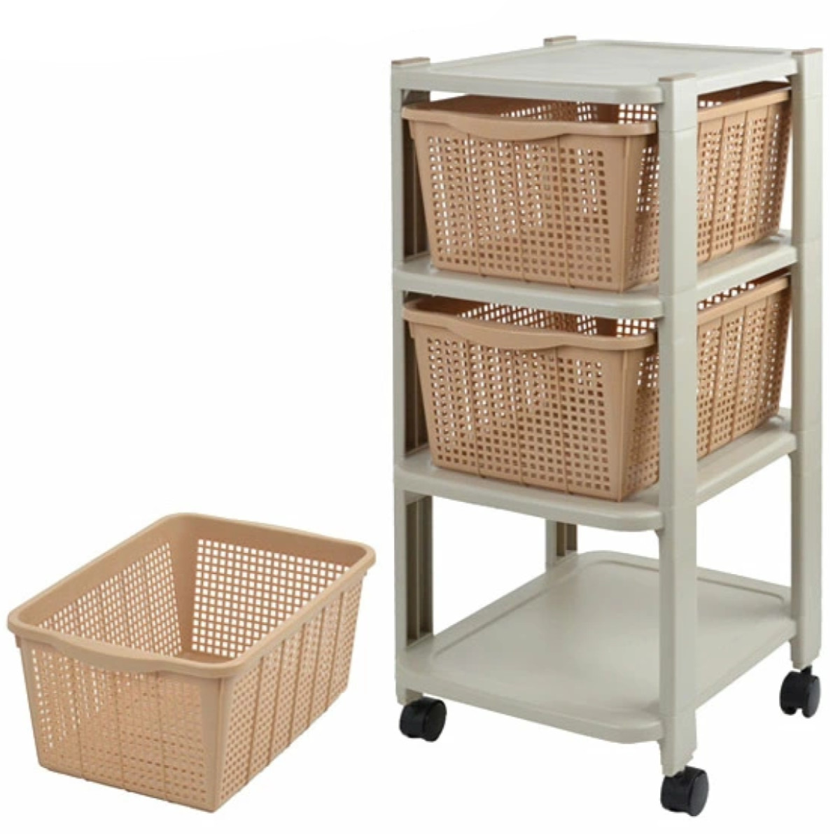 楽天市場】収納ラック 3段 引き出し 幅31×奥行43×高さ75cm ベーシック