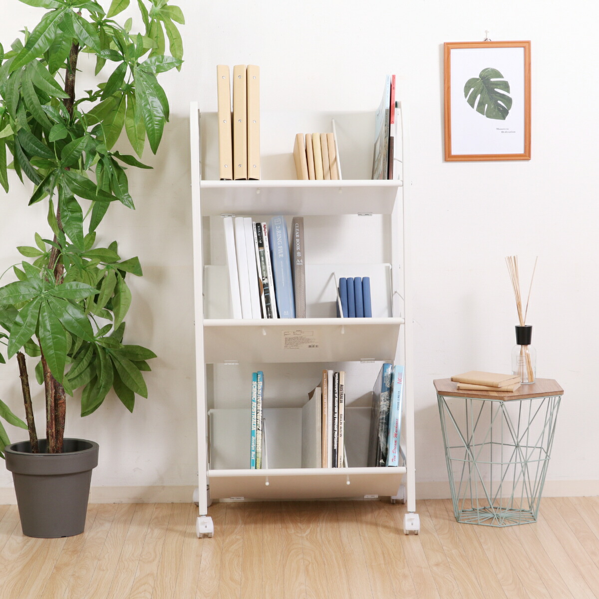 楽天市場】ファイルワゴン 幅55cm 3段 キャスター付 （ ワゴン A4対応