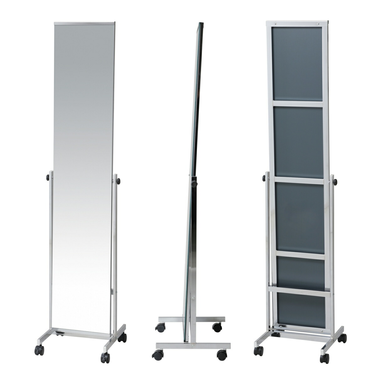 楽天市場】スタンドミラー 高さ147cm キャスター付き 飛散防止 角度