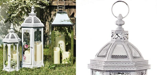 楽天市場】ランタン アンティークホワイトランタンM （ キャンドル