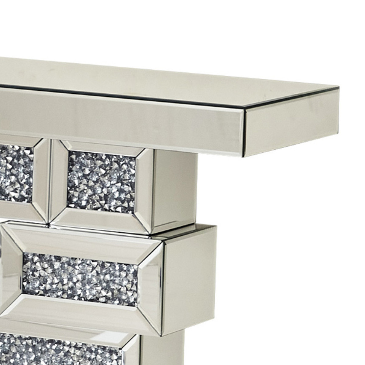 楽天市場】ミラーコンソールテーブル 高さ80cm （ 玄関 ガラス サイド