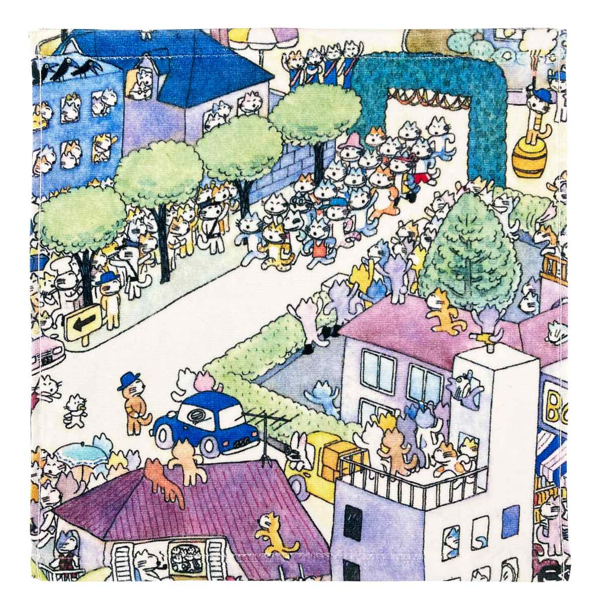 楽天市場】ハンドタオル 34×35cm 11ぴきのねこ マラソン大会 （ タオル