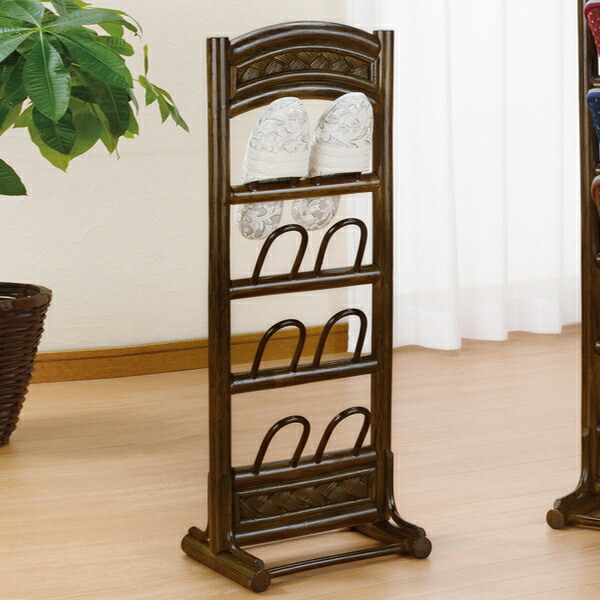 楽天市場】スリッパラック 5段 ラタン製 籐家具 幅31cm （ 送料無料