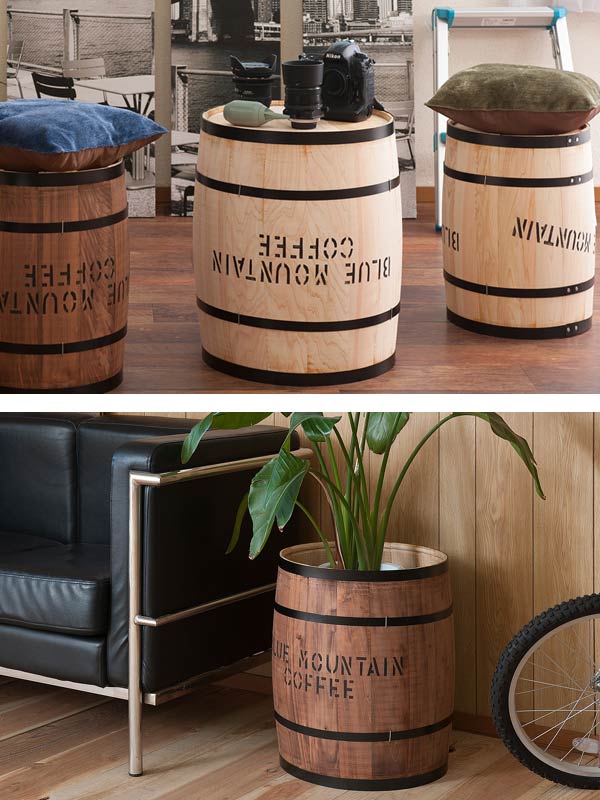 楽天市場】コーヒー樽 木樽 ヒノキ製 Lサイズ 高さ49cm （ インテリア