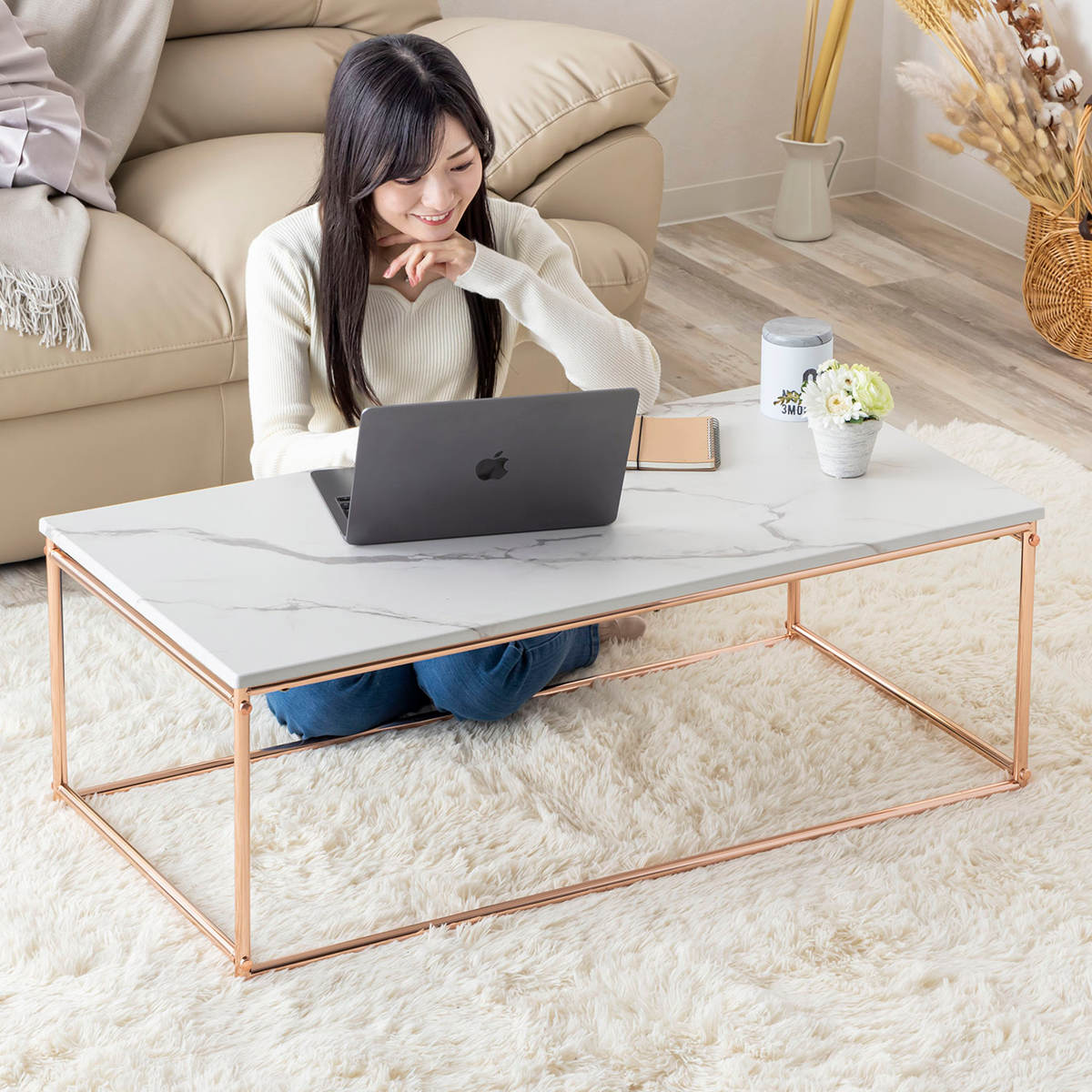 楽天市場】リビングテーブル 幅100cm センターテーブル （ ロー