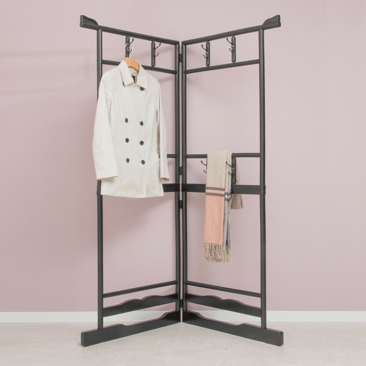 楽天市場】衣桁 2段 木製 和装ハンガーラック 高さ172.5cm （ 送料無料