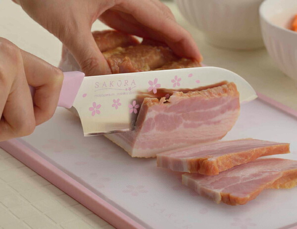 楽天市場】三徳包丁 SAKURACLUB 桜 14.5cm 食洗機対応 （ 包丁 三徳