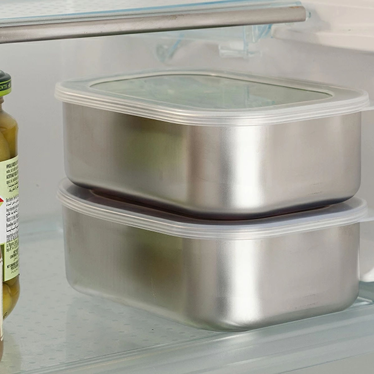 楽天市場】保存容器 650ml ステンレスふた付保存容器 深型 2個組